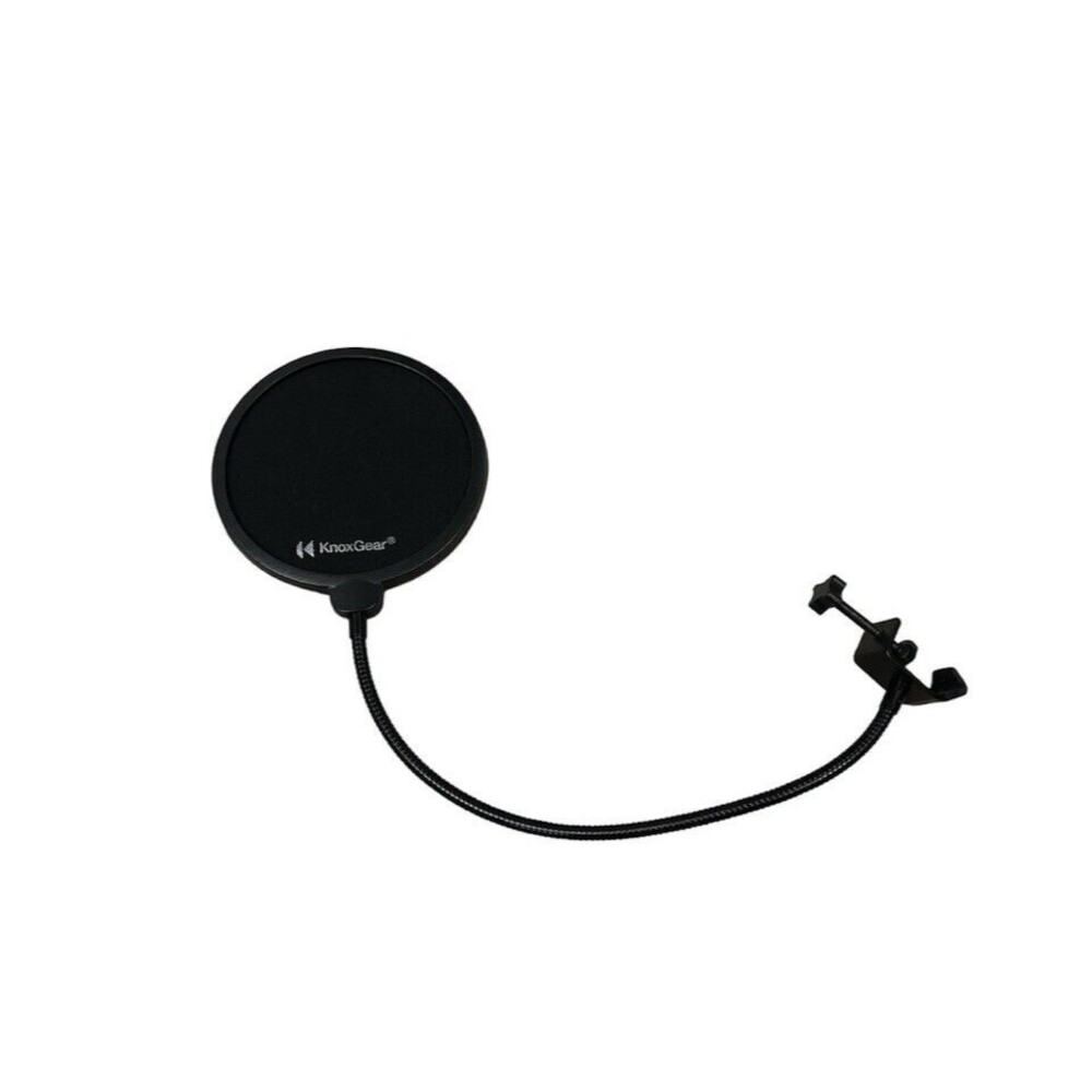 Knox Gear Pop Filter for Broadcasting and Recording Microphones Black